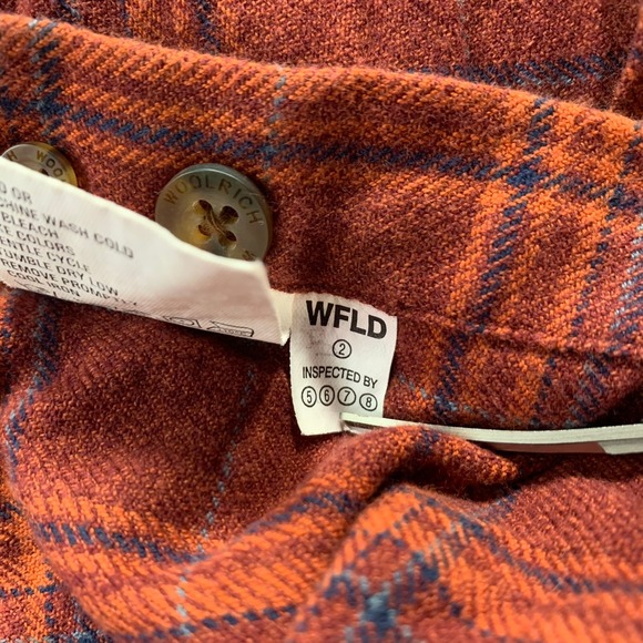 Vintage Woolrich Mens Rust Plaid Long Sleeve Button Down Shirt XL Cotton - Picture 6 of 12
